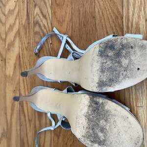 Papell Studio Silver Strappy Heeled Evening Sandals